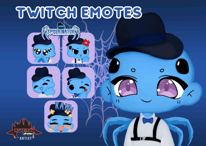 | Custom Twitch Emotes + 1 Chibi Icon |
